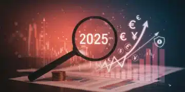 Financial charts and graphs with 2025 overlay, symbolizing future inflation analysis and financial protection strategies.