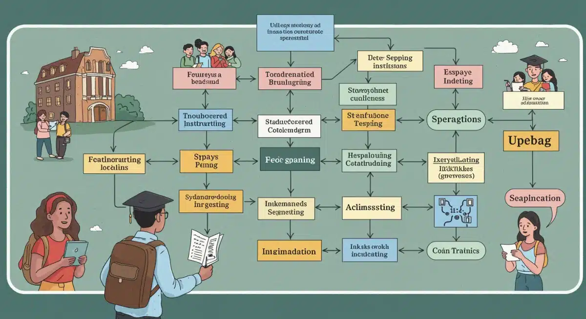 Student navigating complex college application process with diverse requirements.