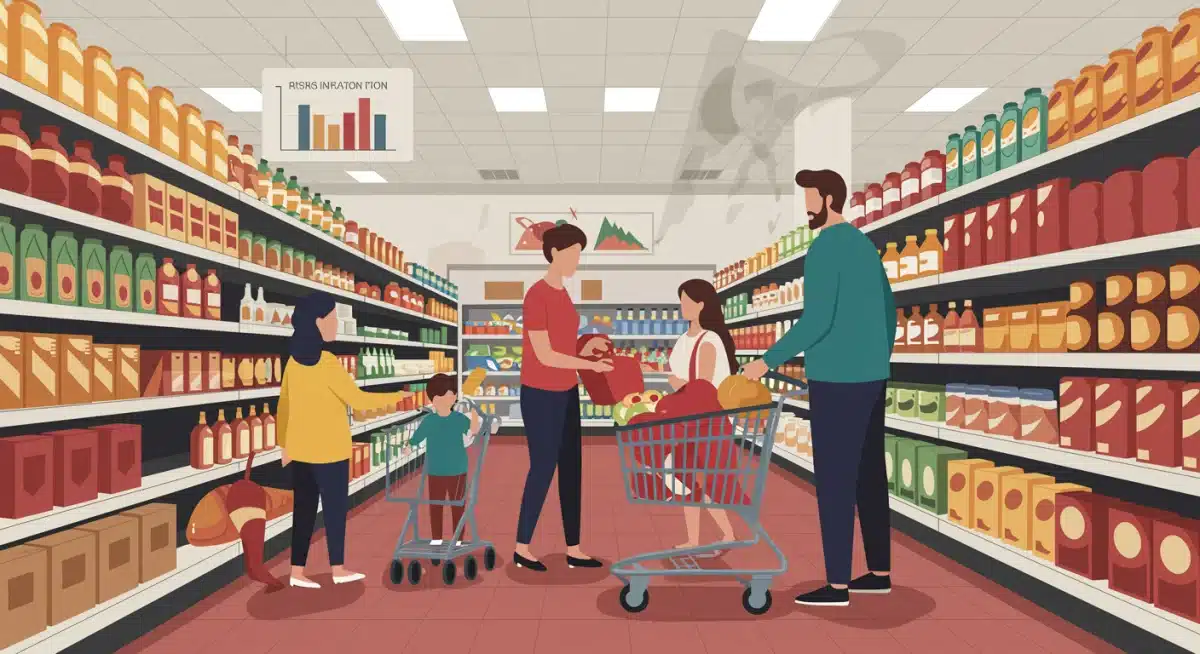 Chart illustrating consumer spending trends and inflation's effect on household budgets in 2025.