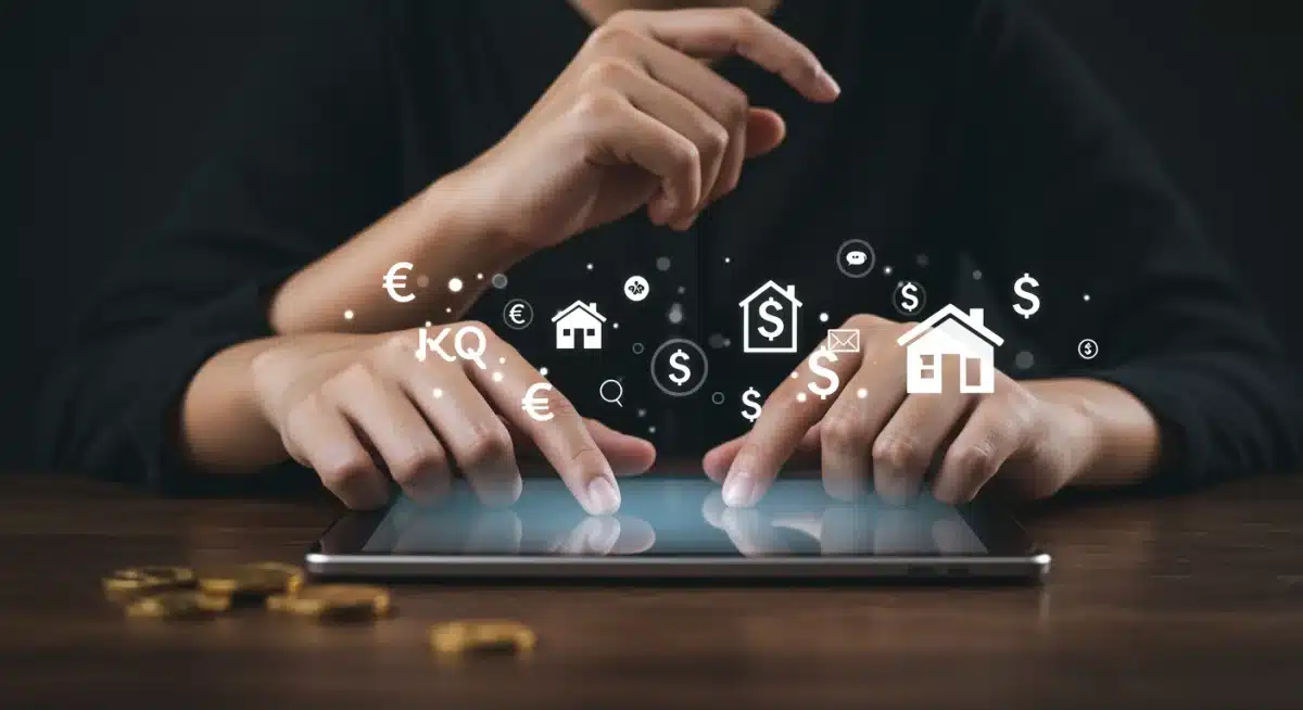 Individual analyzing a diversified investment portfolio on a tablet, demonstrating strategic asset allocation.