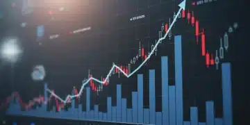 Graph illustrating positive stock market trends influenced by 2026 corporate earnings.