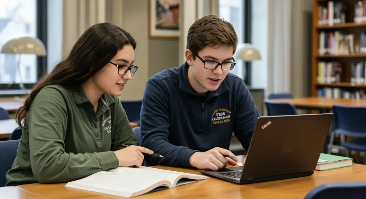 High school student receiving personalized tutoring to address learning gaps.