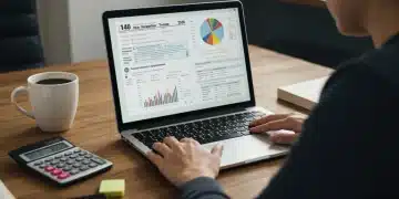 Person analyzing tax forms on laptop to maximize refund