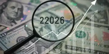 Financial chart showing future interest rate predictions and economic indicators for 2026, with a focus on Federal Reserve policy impact on savings.