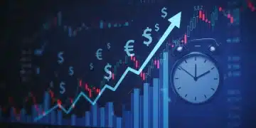 Graph showing rising interest rates and market volatility, symbolizing 2026 Fed rate hikes.