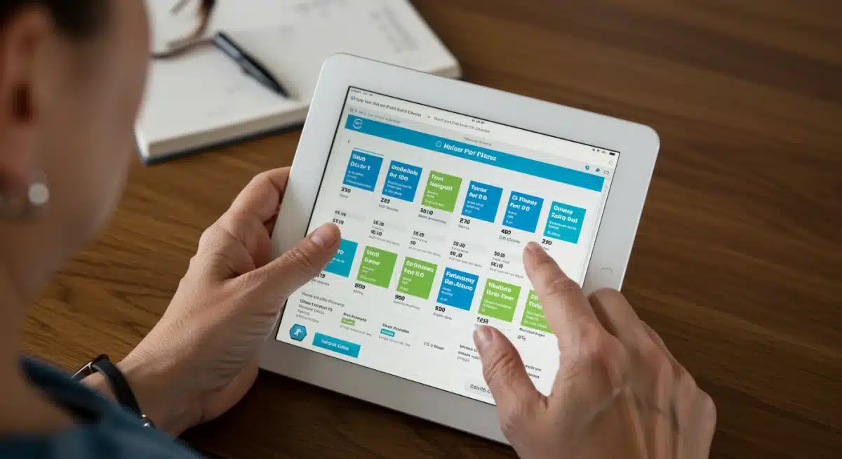 Individual comparing Medicare Part D plans online for cost savings