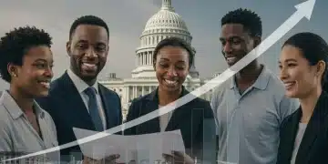 Federal employees discussing FERS 2026 retirement benefits with a positive outlook.