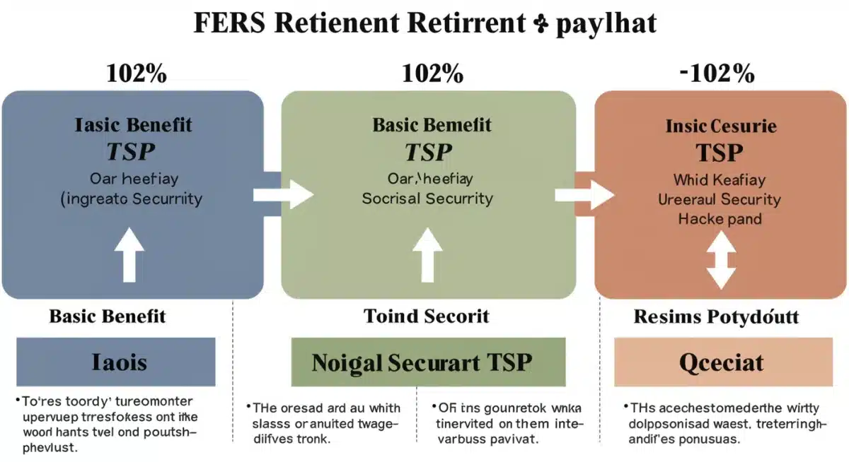 Infographic showing FERS components and 10% higher payout for 2026.