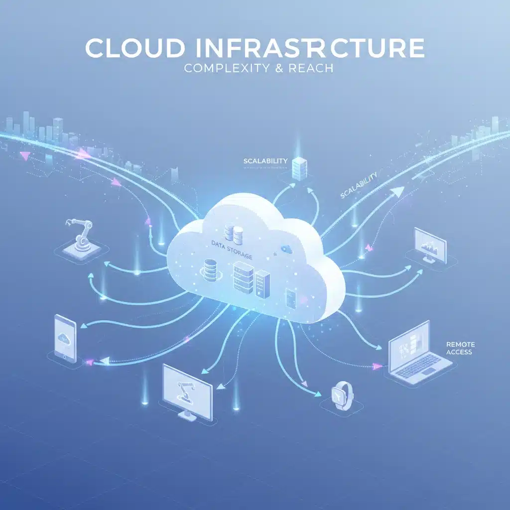 Cloud computing infrastructure and data flow visualization