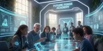 Diverse group learning futuristic skills for future job market