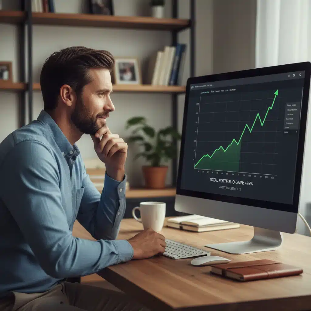 Person analyzing financial chart for HSA investment growth