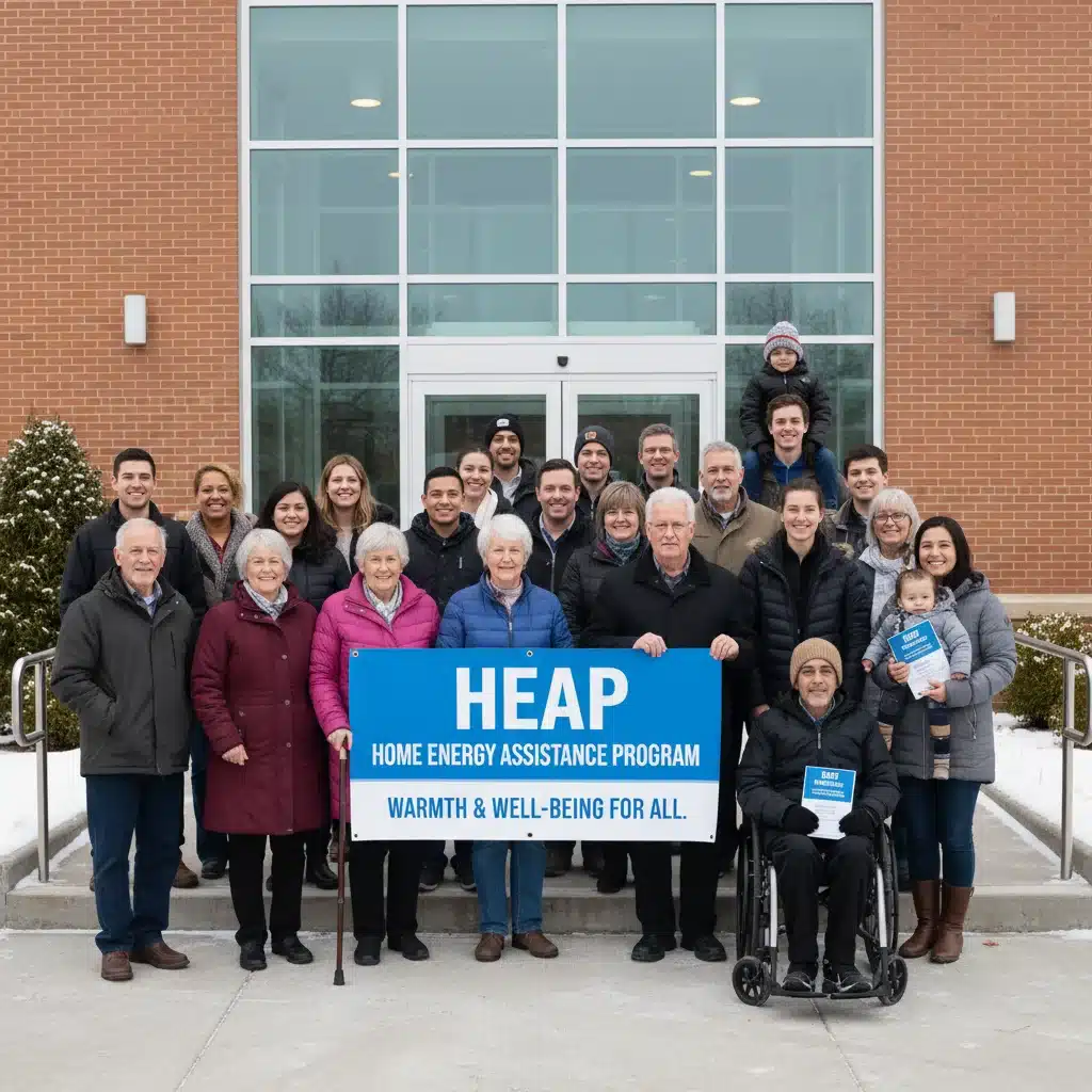 Diverse community members benefiting from government assistance programs like HEAP.