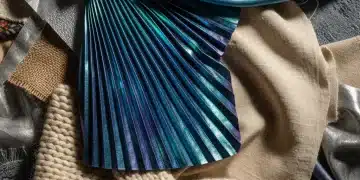 Diverse fabric swatches illustrating future fashion textile trends