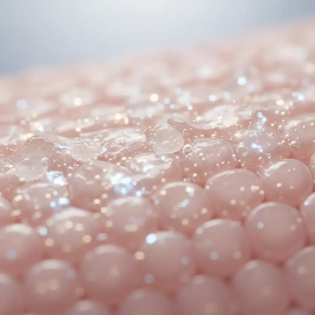 Microscopic view of skin cells during chemical exfoliation, showing gentle renewal.