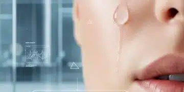 Hyaluronic acid serum drop on radiant skin, symbolizing hydration and skin health.