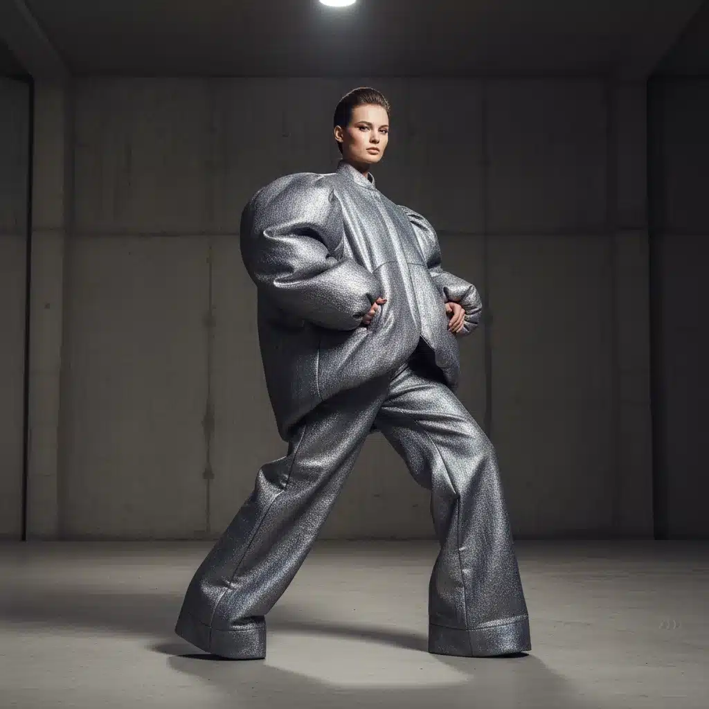 Exaggerated silhouettes, voluminous puffed sleeve jacket
