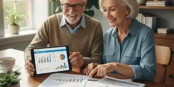 Senior couple reviewing Medicare documents for Part B premium reduction strategies