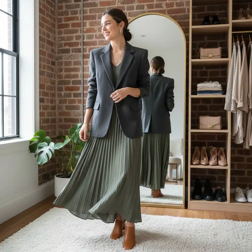 Person confidently wearing a blend of classic and 2026 fashion trends