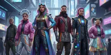 Diverse individuals in customized, futuristic fashion, embodying 2026 personalized style