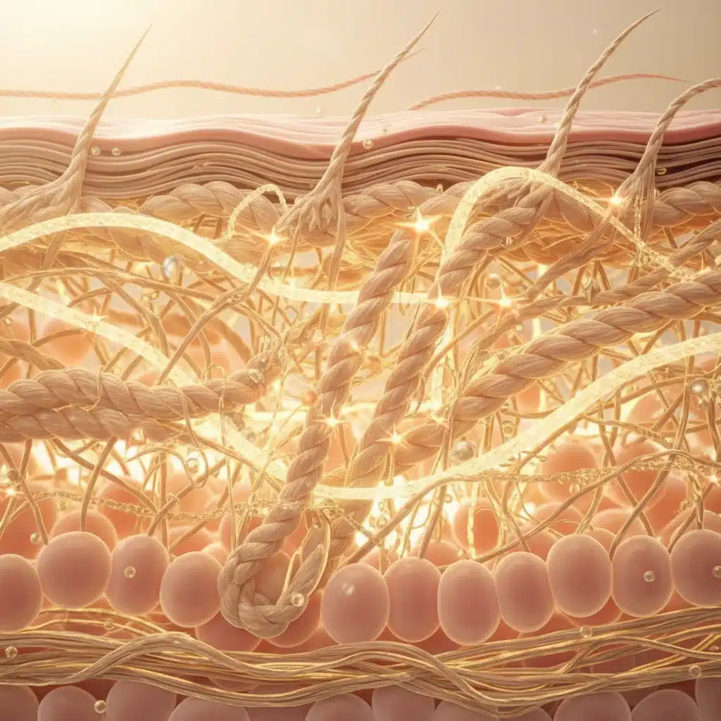 Retinol stimulating collagen and elastin in dermal layers
